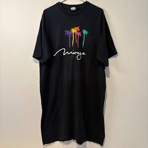 Vtg Mirage Colored Palm Trees Las Vegas Nightshirt Tshirt One Size 100% Cotton‎